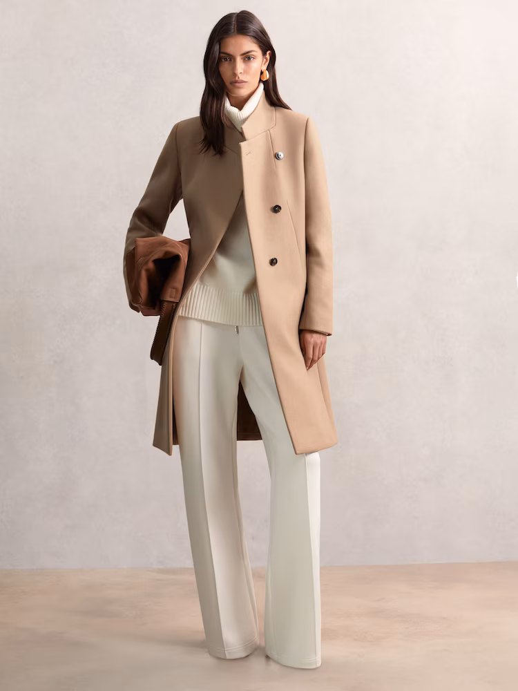 Reiss Max camel wool-blend wrap coat — chic winter outfits for women over 40, French fashion style inspiration, and what to wear this season