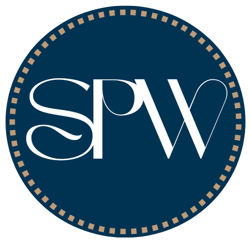 style, pack and wander logo - just S P W